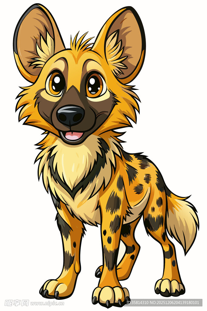 可爱卡通斑点鬣狗形象