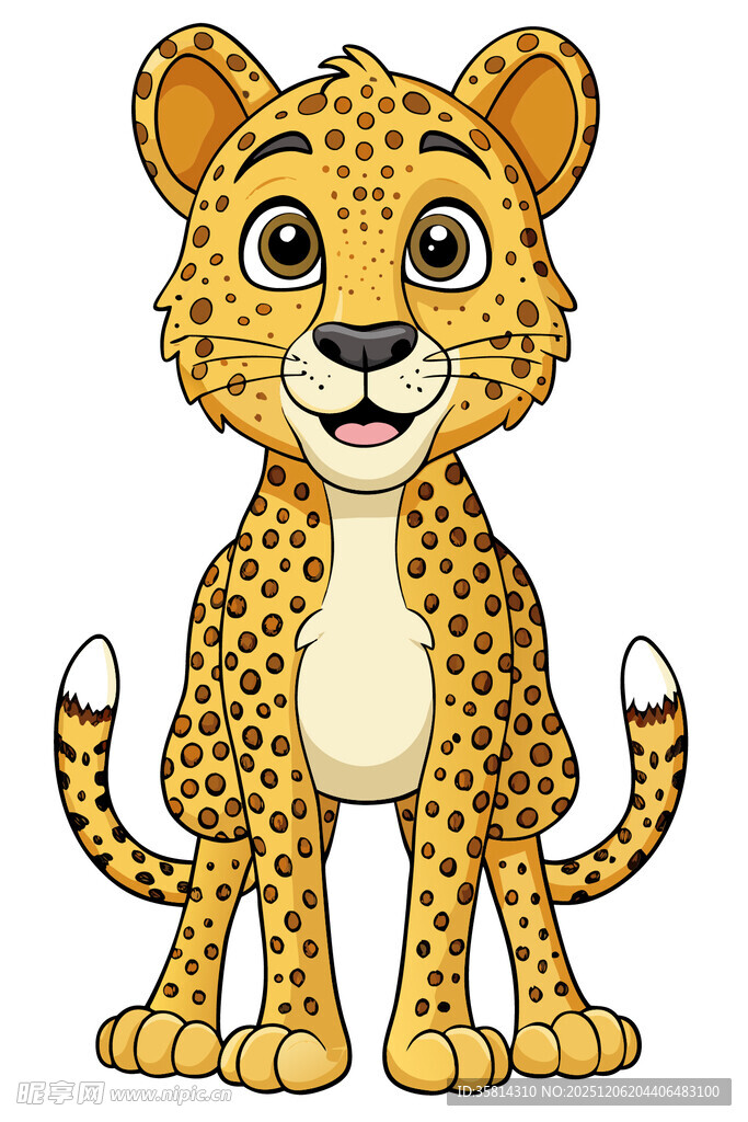 可爱卡通小猎豹