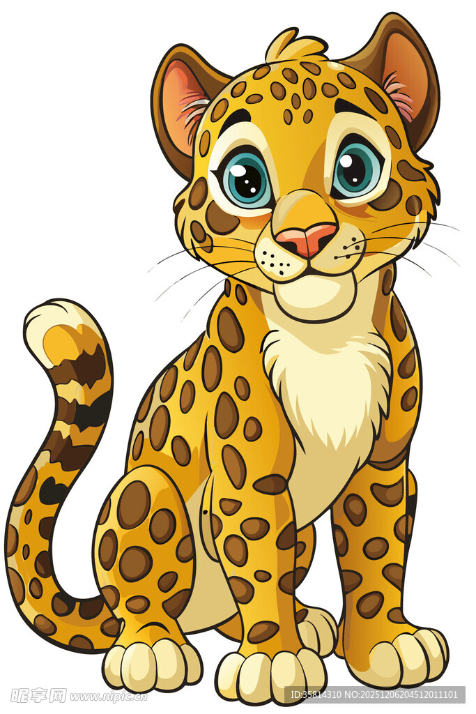 可爱小豹子卡通形象