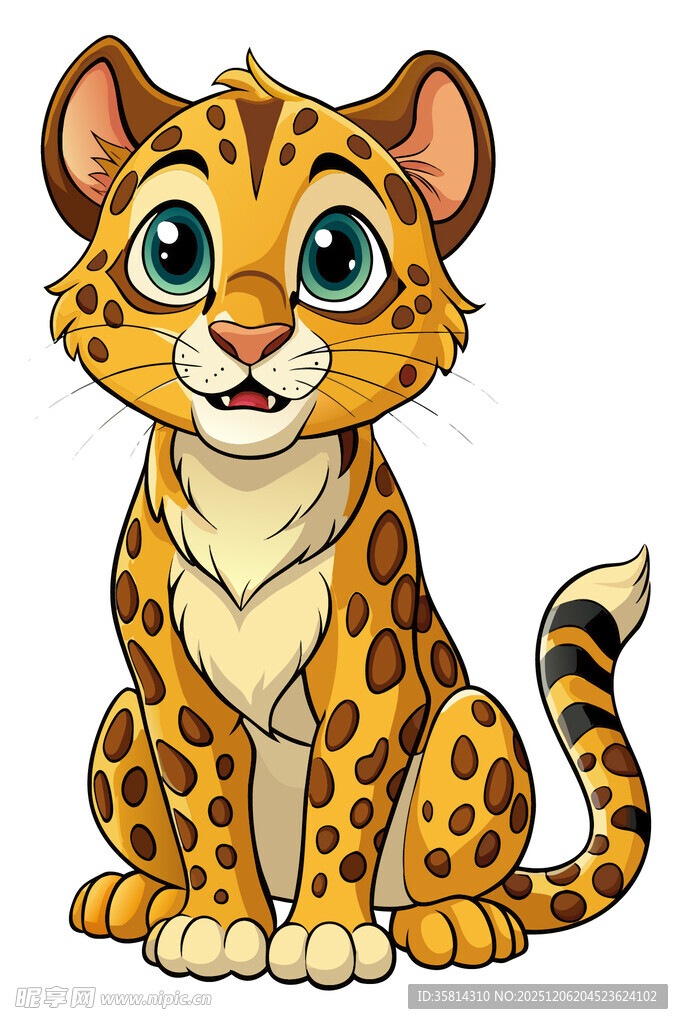 可爱小豹子卡通形象