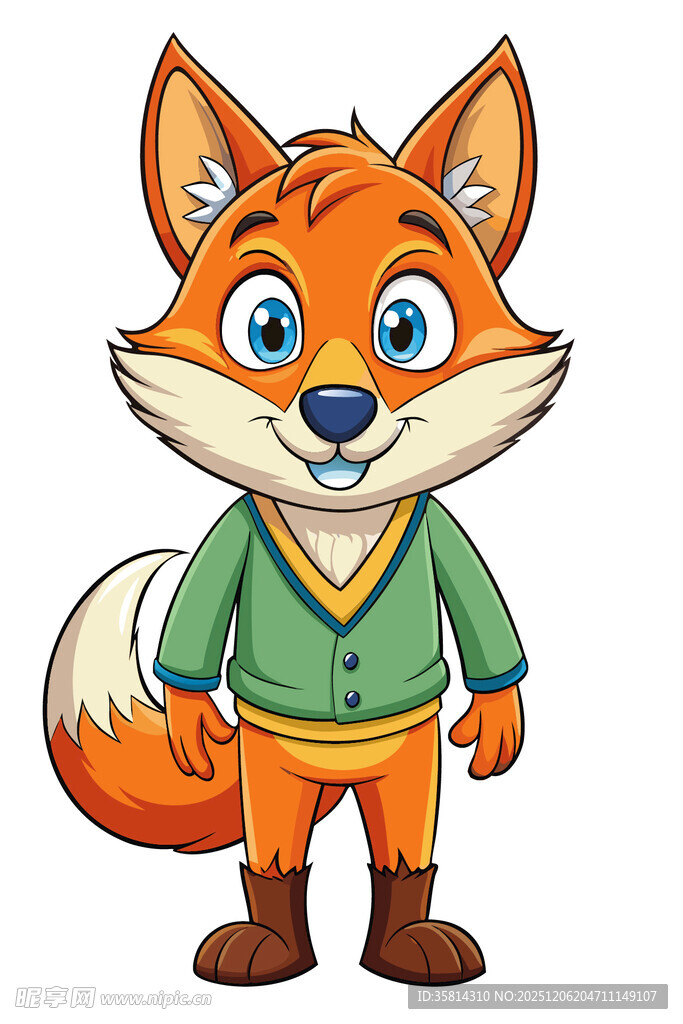 可爱卡通狐狸形象