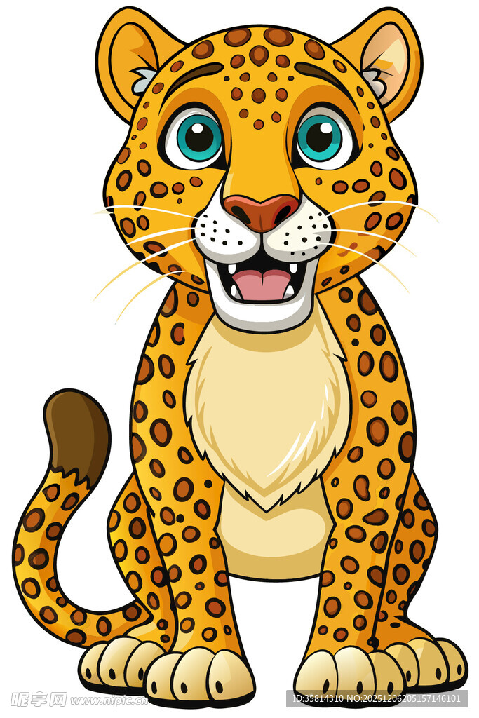 可爱小豹子卡通形象