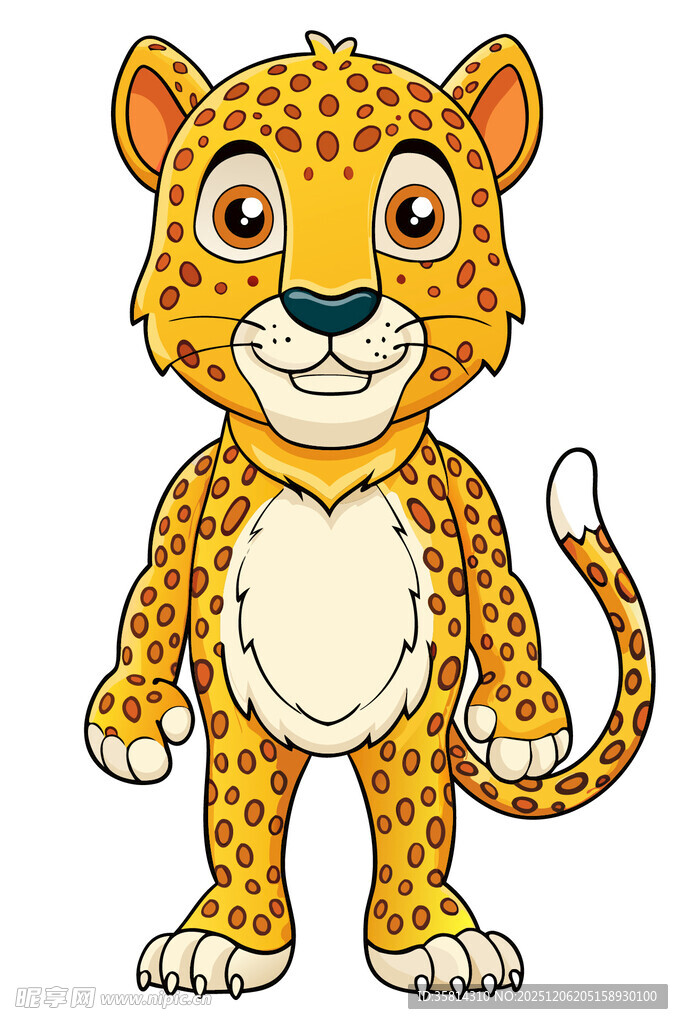 可爱卡通小豹子形象