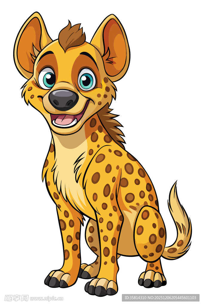 可爱卡通鬣狗形象