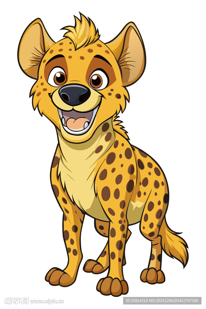 可爱卡通鬣狗形象