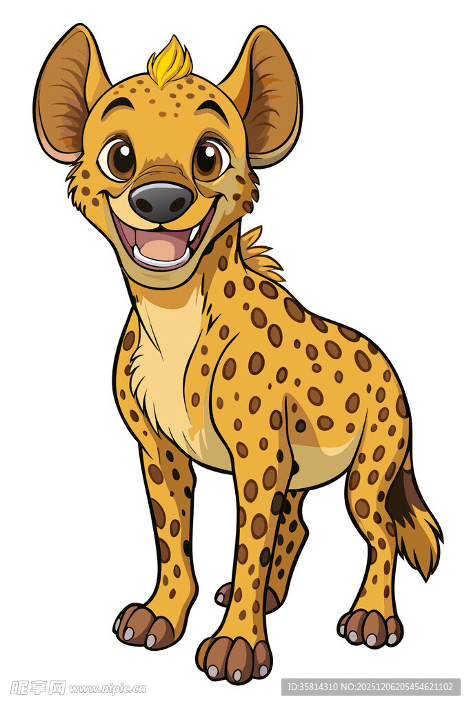 可爱卡通鬣狗形象展示