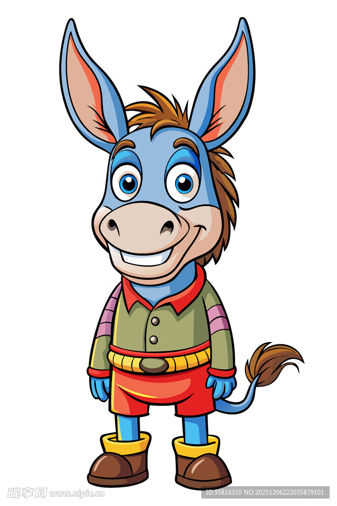 卡通小驴形象