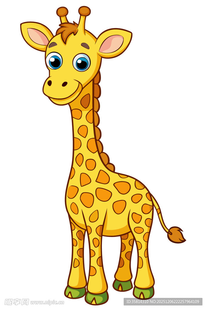可爱卡通长颈鹿形象