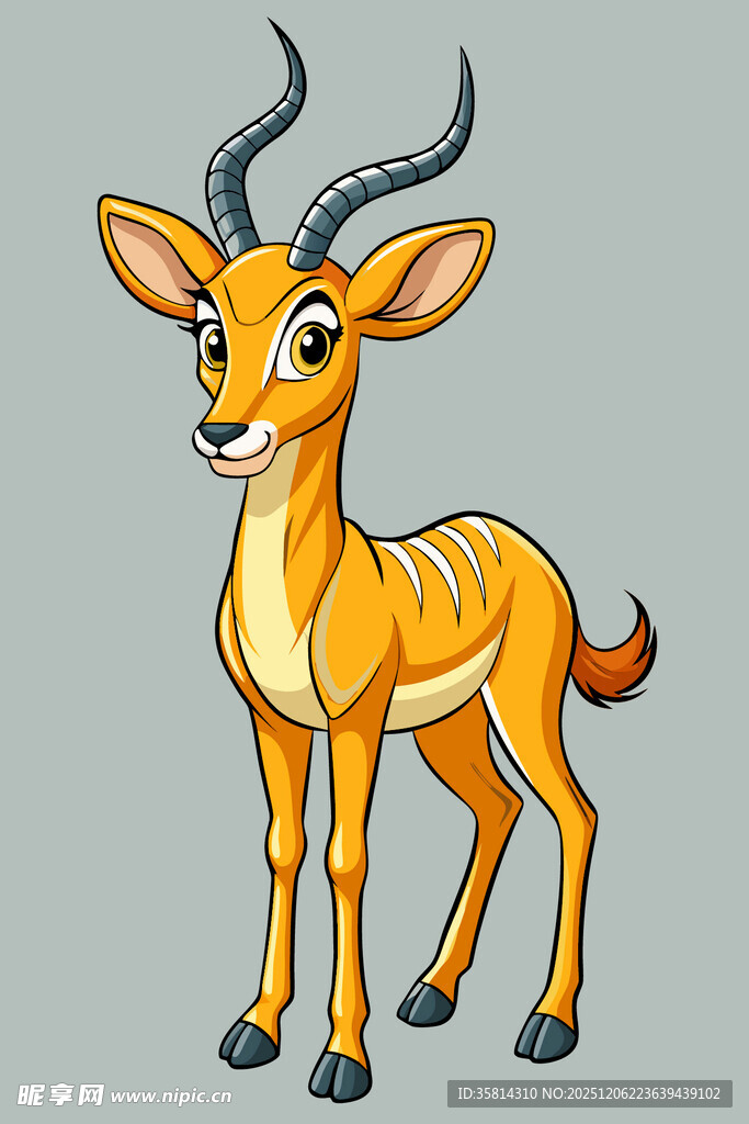 可爱羚羊卡通形象