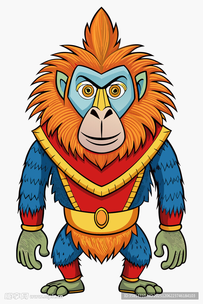 超级英雄猴子卡通形象