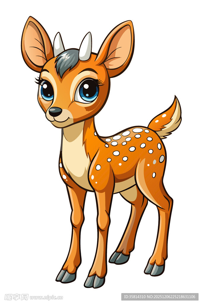 可爱小鹿卡通形象