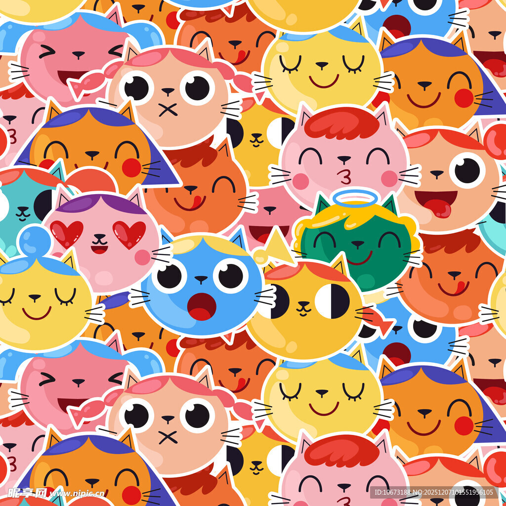 多彩可爱表情图案集合