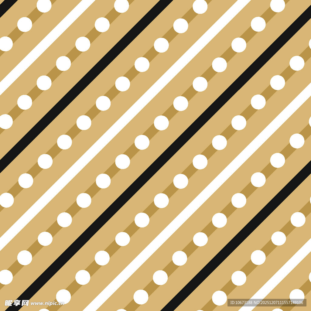 金色波点条纹几何图案
