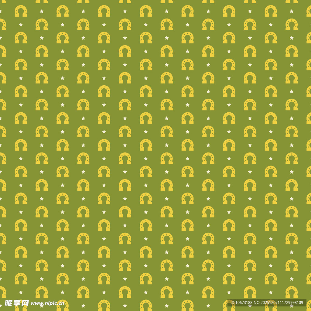 黄绿小花无缝图案背景