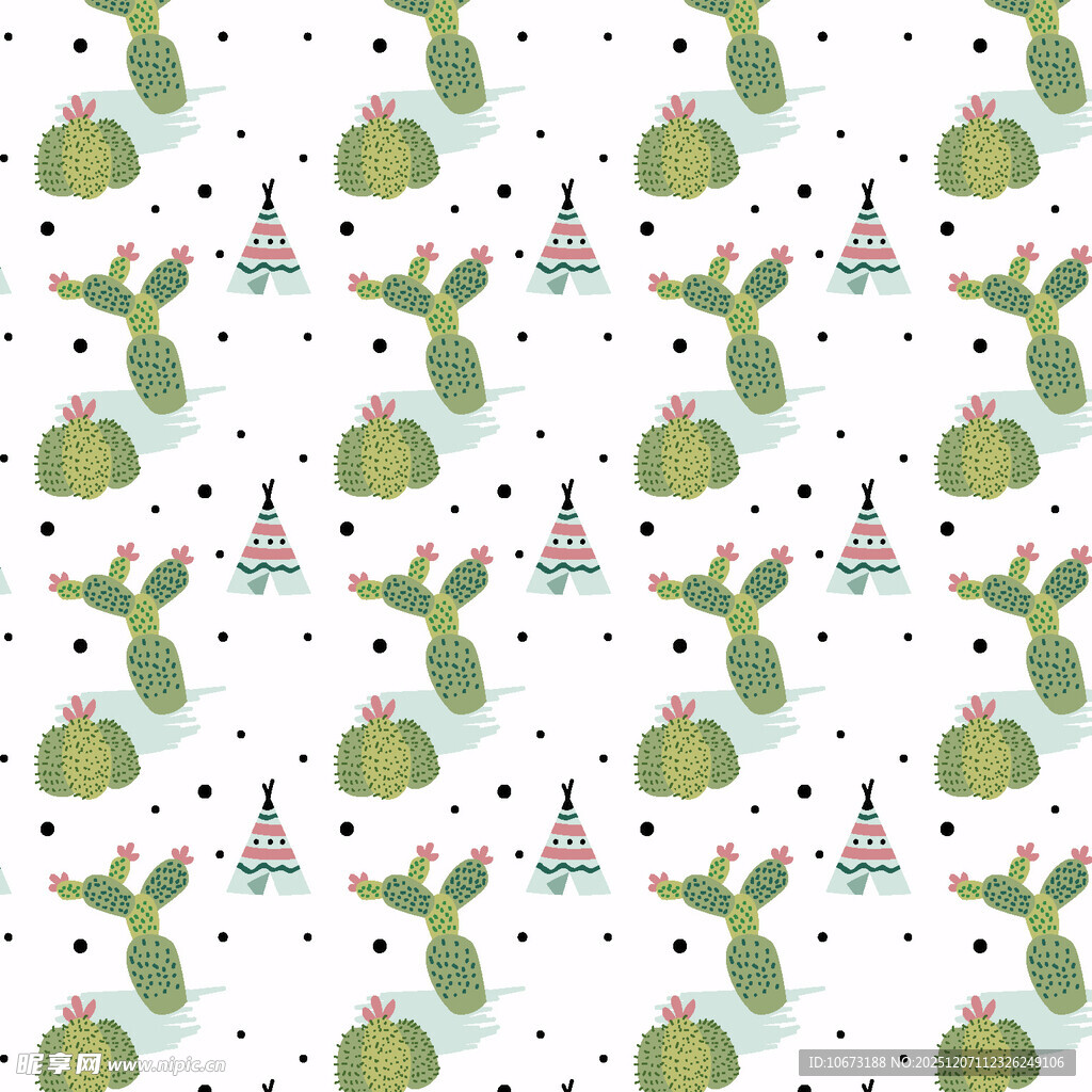 仙人掌图案背景