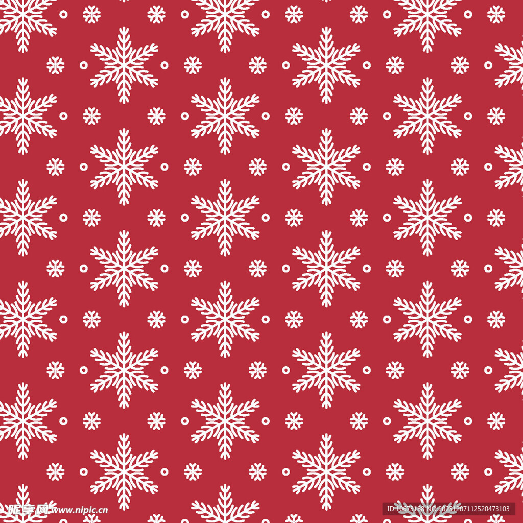 红色雪花图案背景纹理