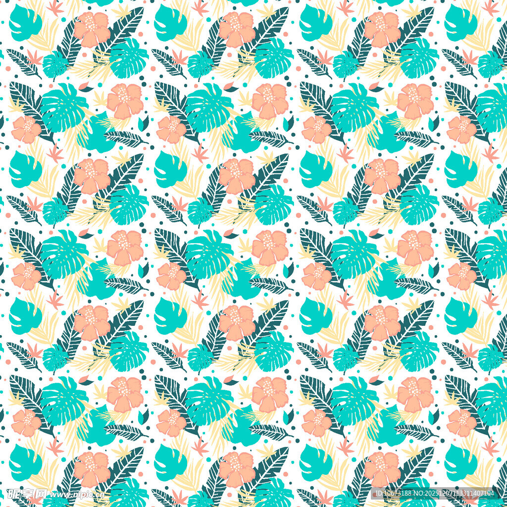 清新水果图案无缝背景