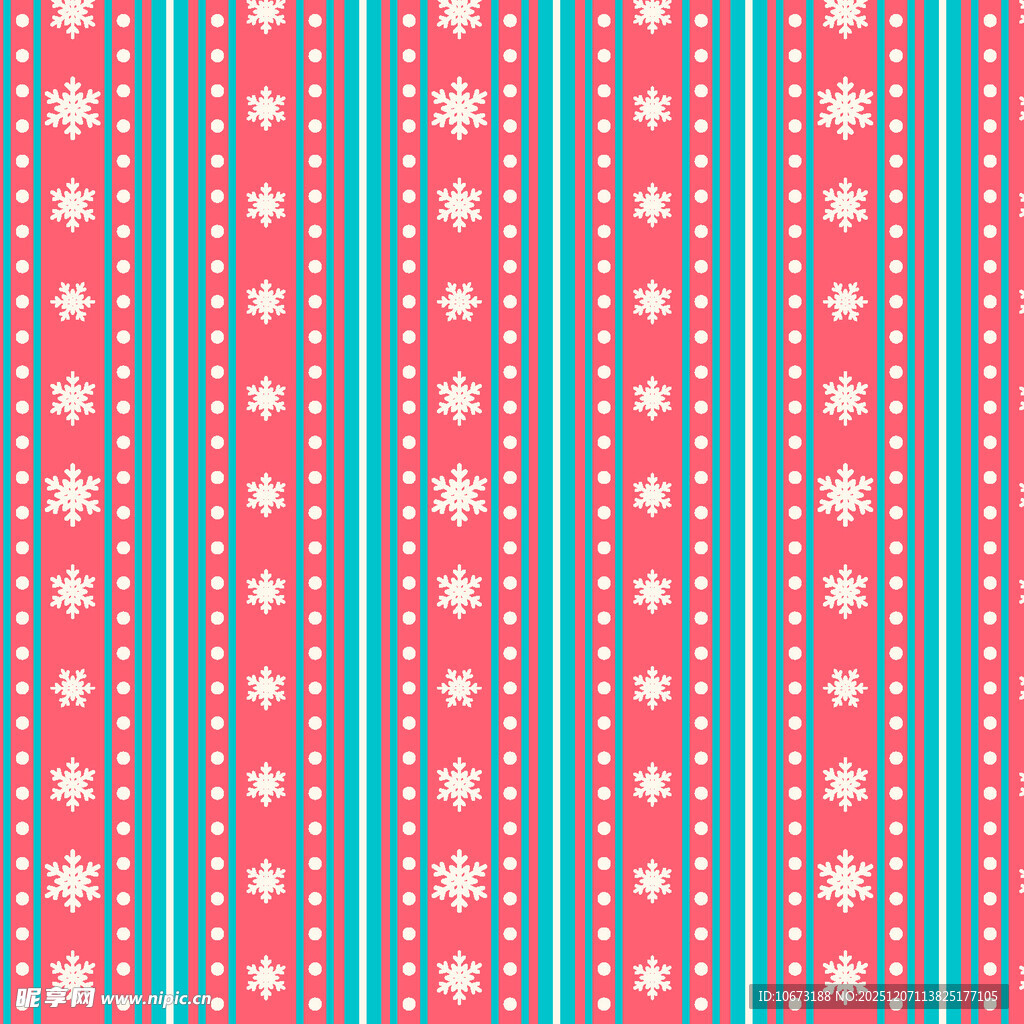 红蓝条纹雪花图案背景