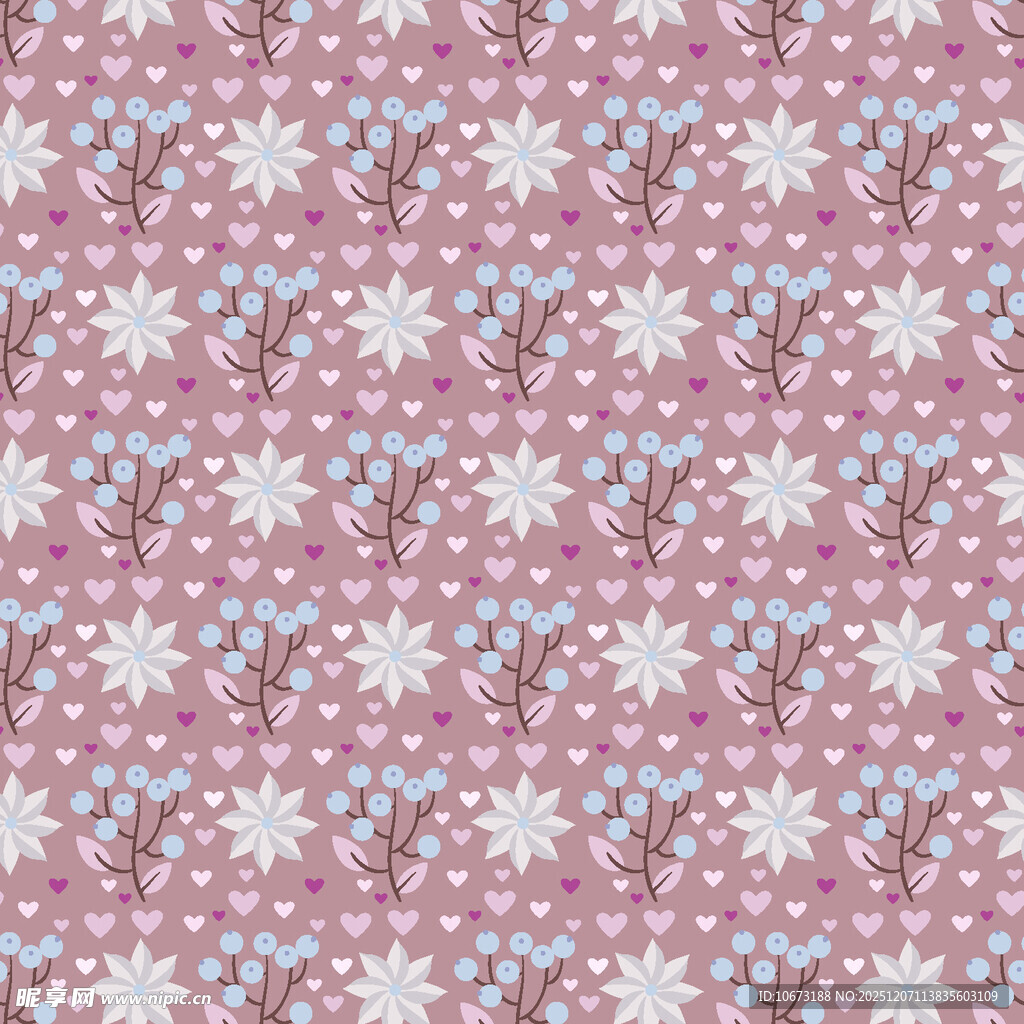 粉色碎花图案布料纹理