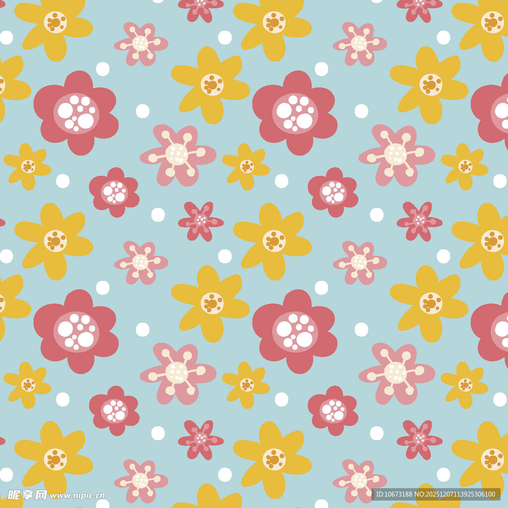 清新花朵图案背景