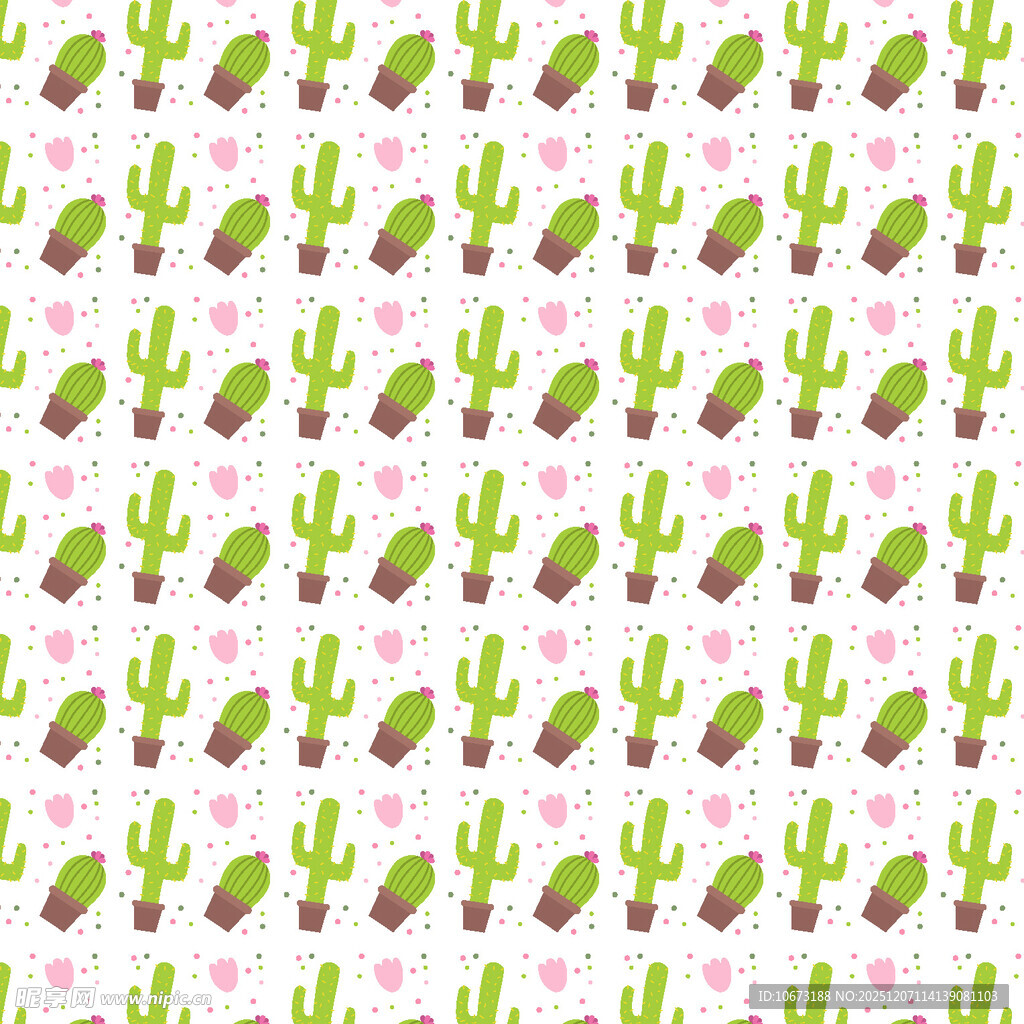 仙人掌图案背景 