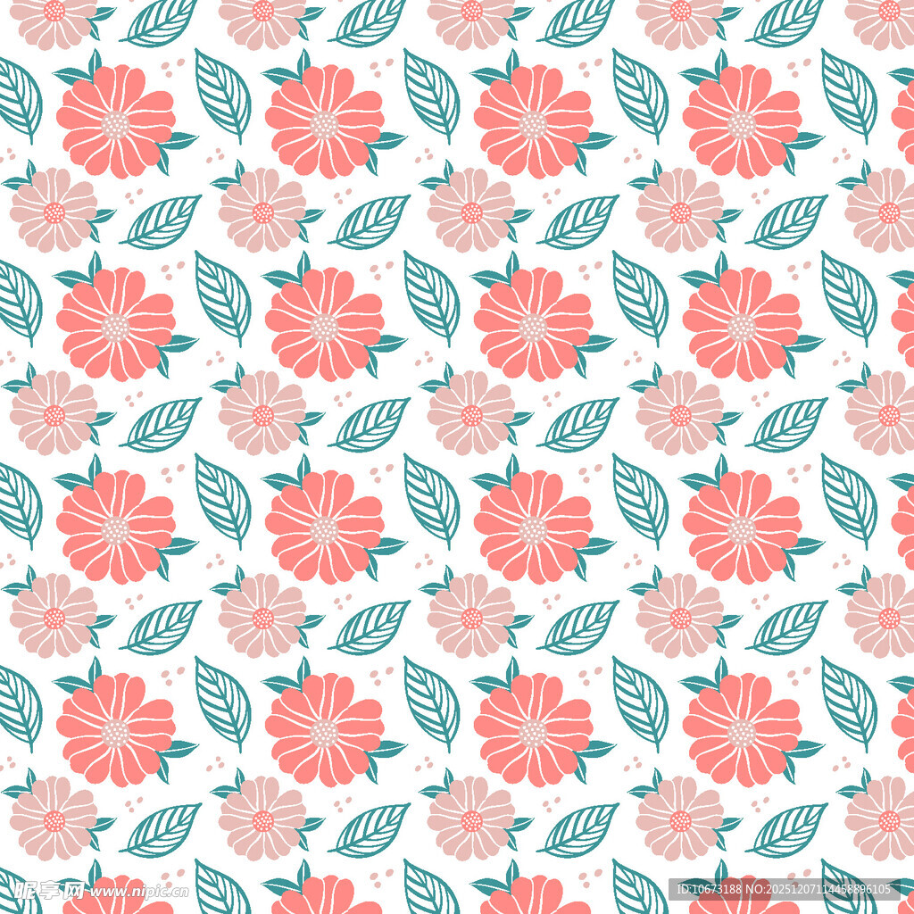 粉色花卉图案背景纹理