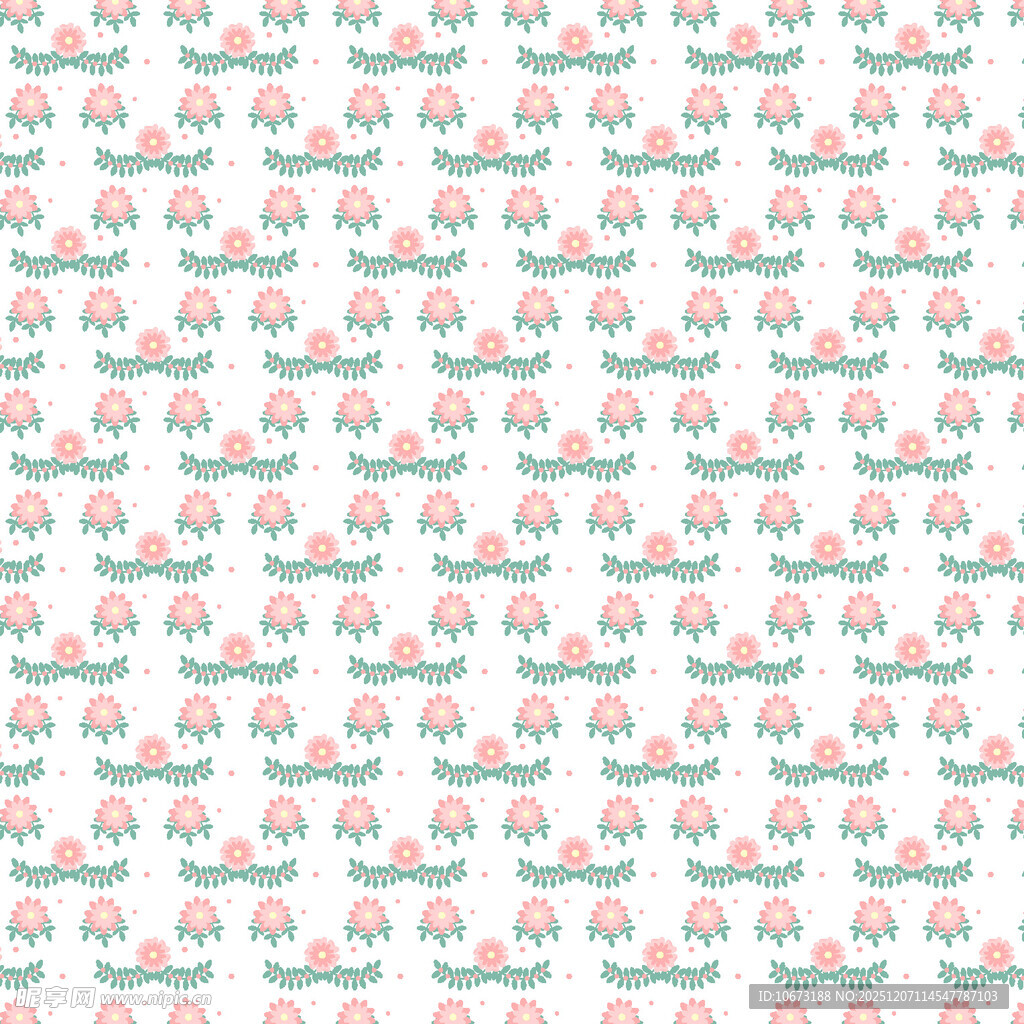 清新花卉图案背景纹理