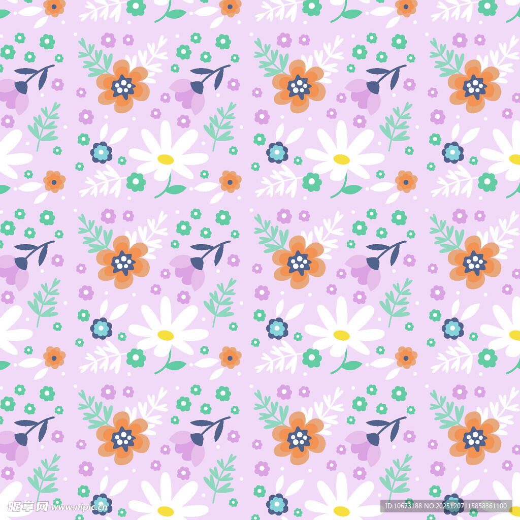 粉色花卉图案无缝背景