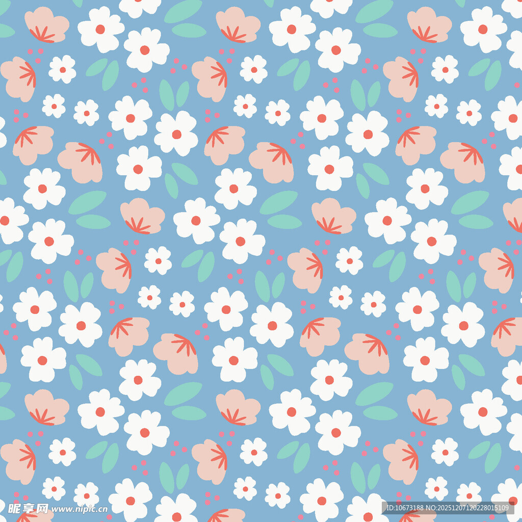 清新花卉图案背景