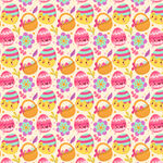 复活节彩蛋篮子图案背景