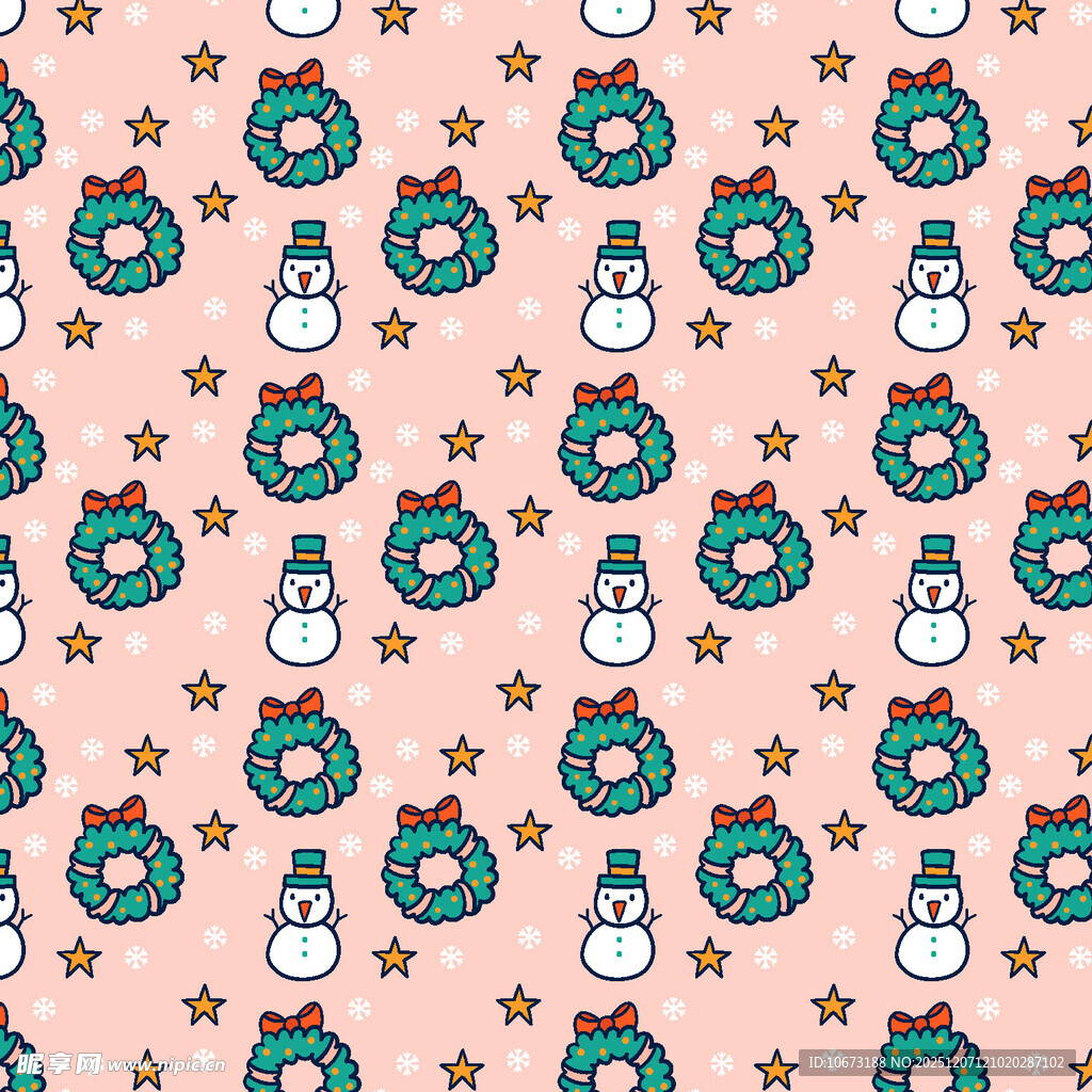 圣诞主题可爱图案背景