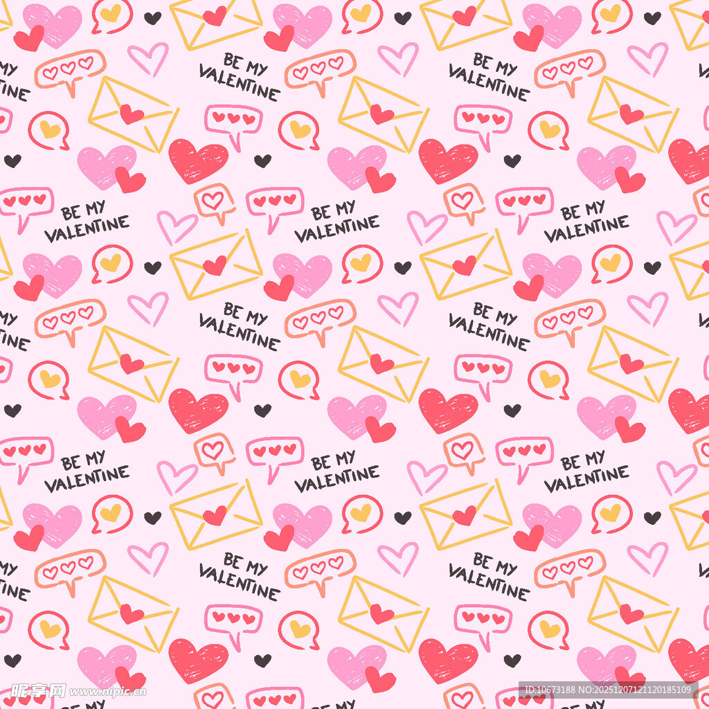 粉色爱心浪漫图案背景