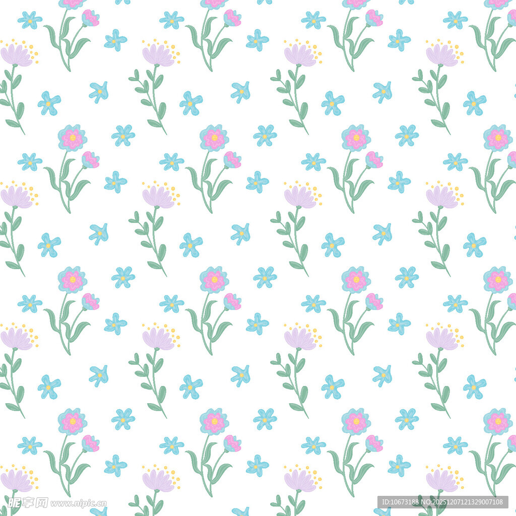 清新碎花图案背景