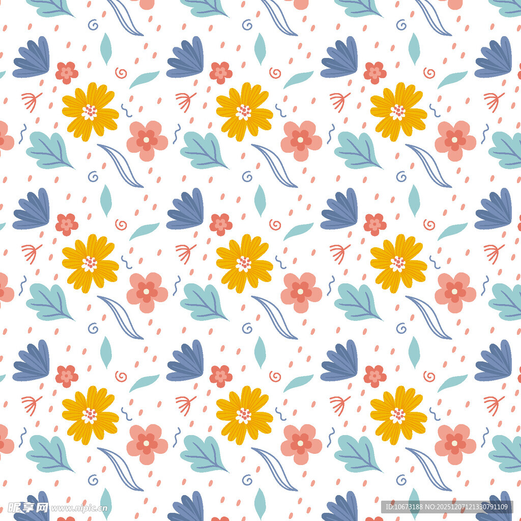 清新花卉图案背景