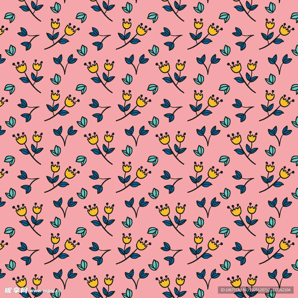 粉色花卉图案背景纹理