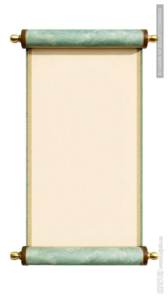 古典卷轴空白画卷