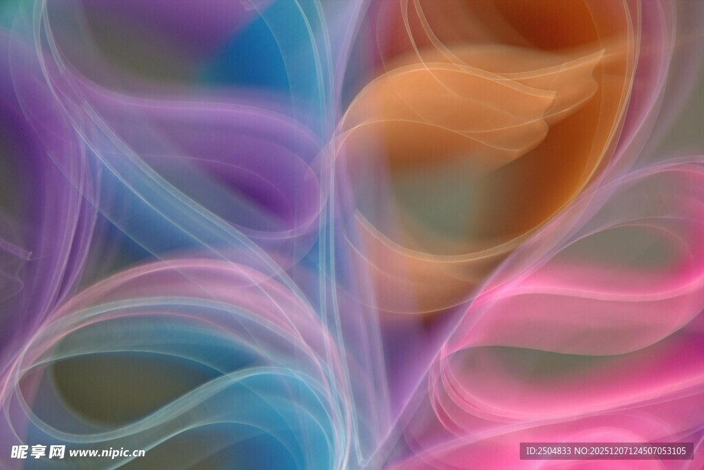 梦幻炫彩抽象流体图案