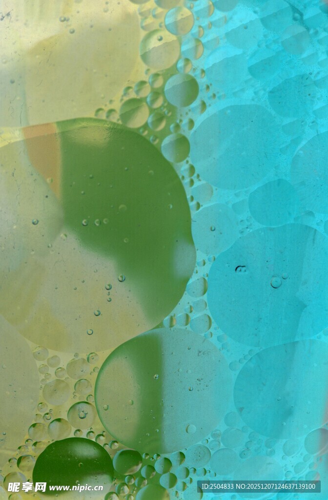 梦幻气泡液体微观景象