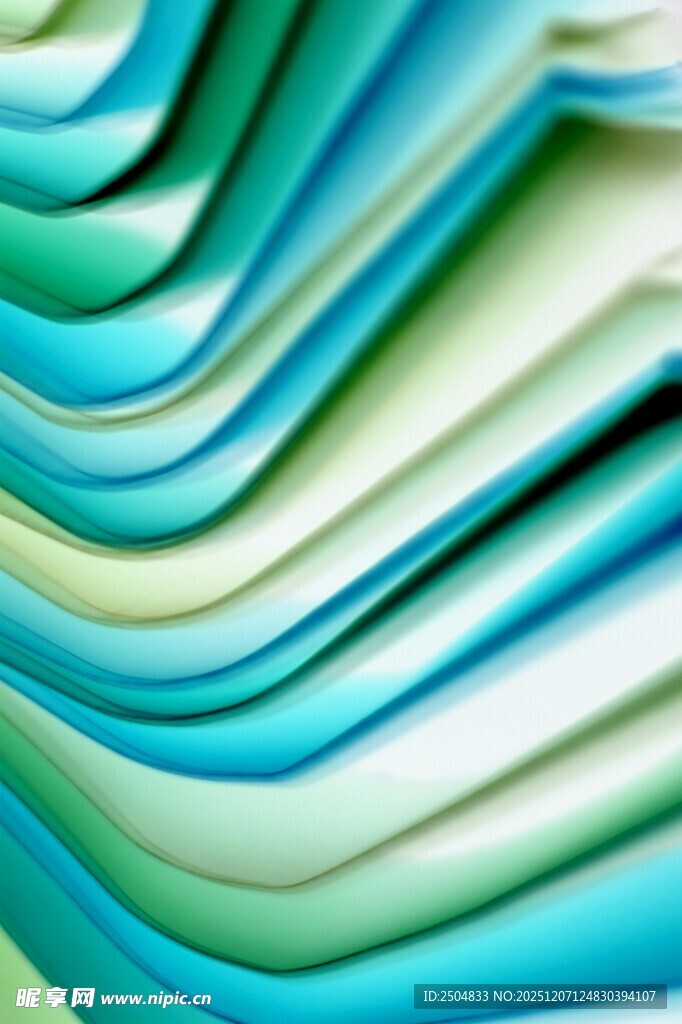 蓝绿 变波浪纹理背景