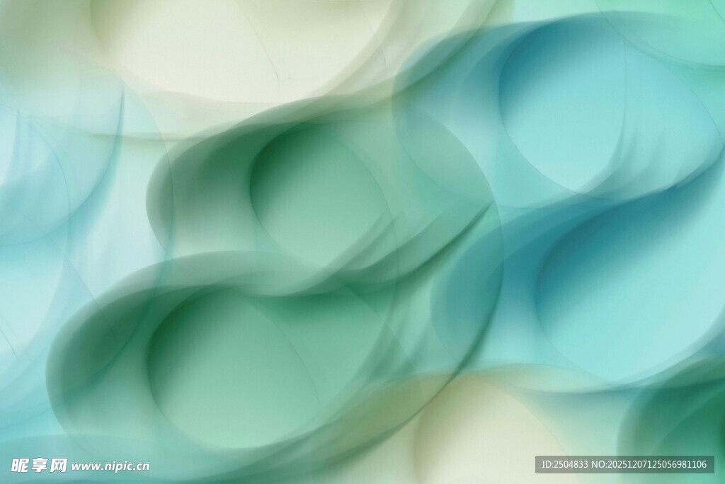 梦幻蓝绿抽象流体图案