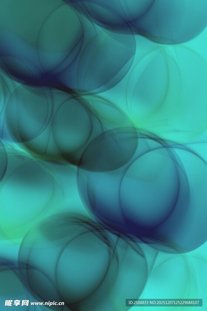 蓝绿色抽象环形图案背景