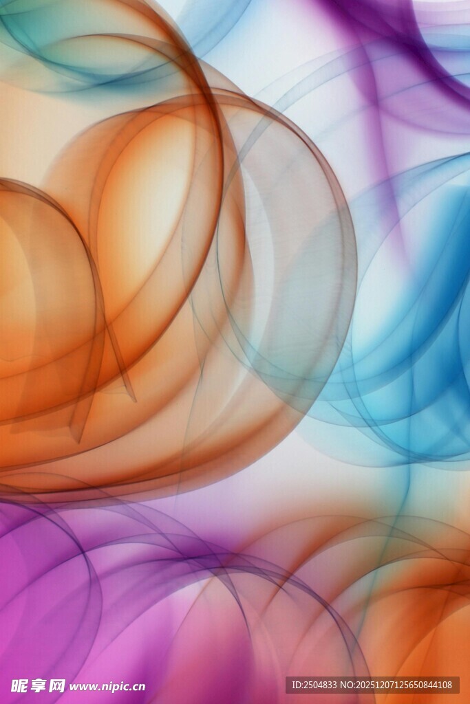 梦幻彩色线条抽象背景图