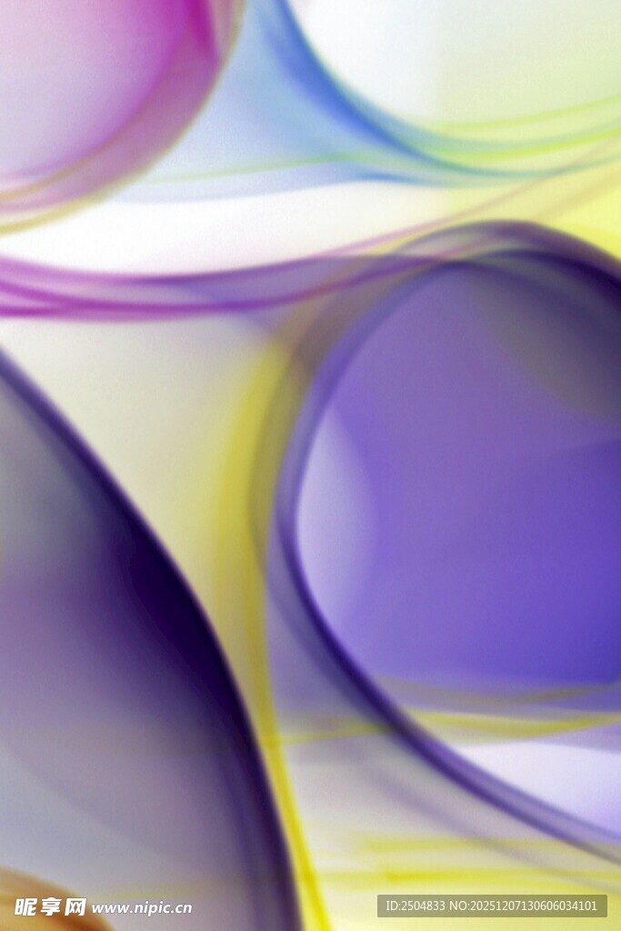 多彩抽象曲线图案