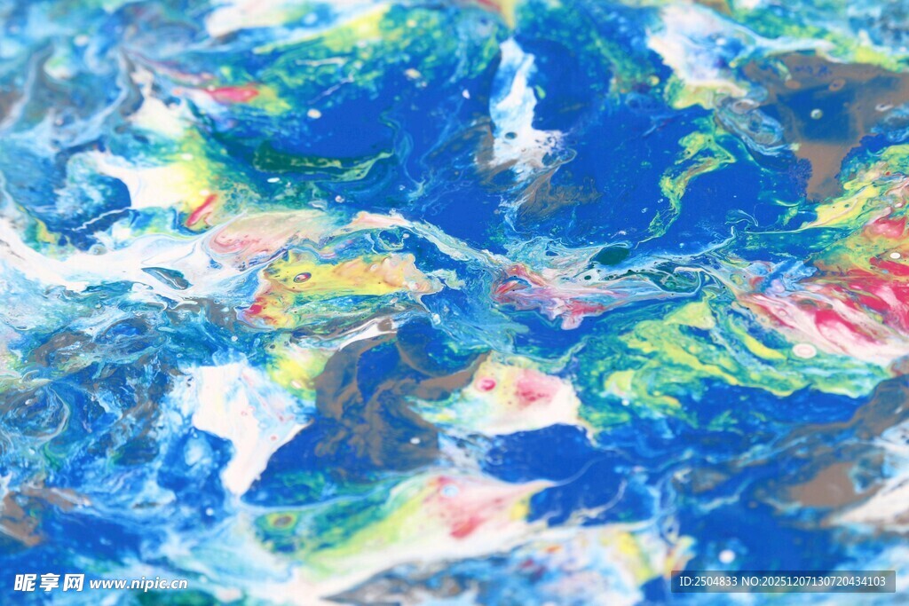 抽象多彩流体艺术图案