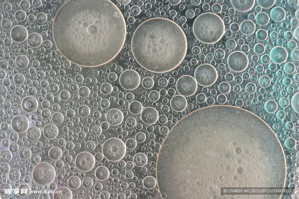微观气泡特写