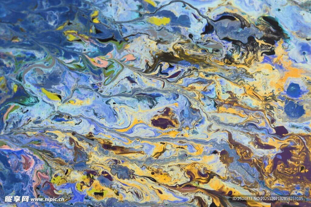 抽象多彩流体艺术画作