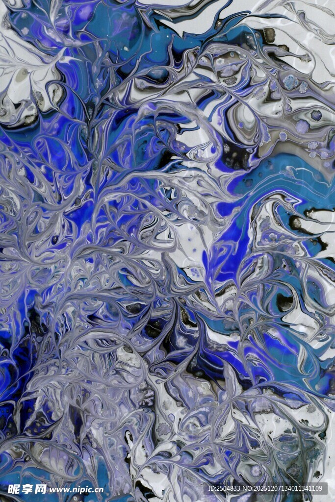 蓝紫色抽象流体艺术图案