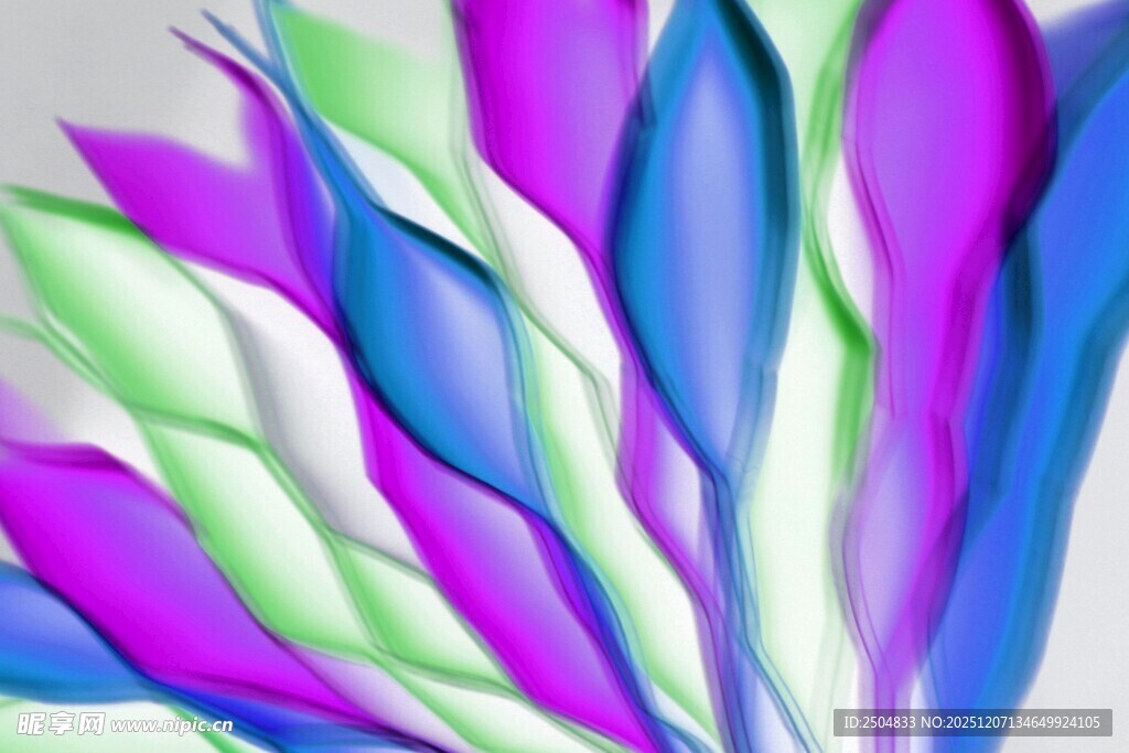 绚丽多彩抽象叶片图案