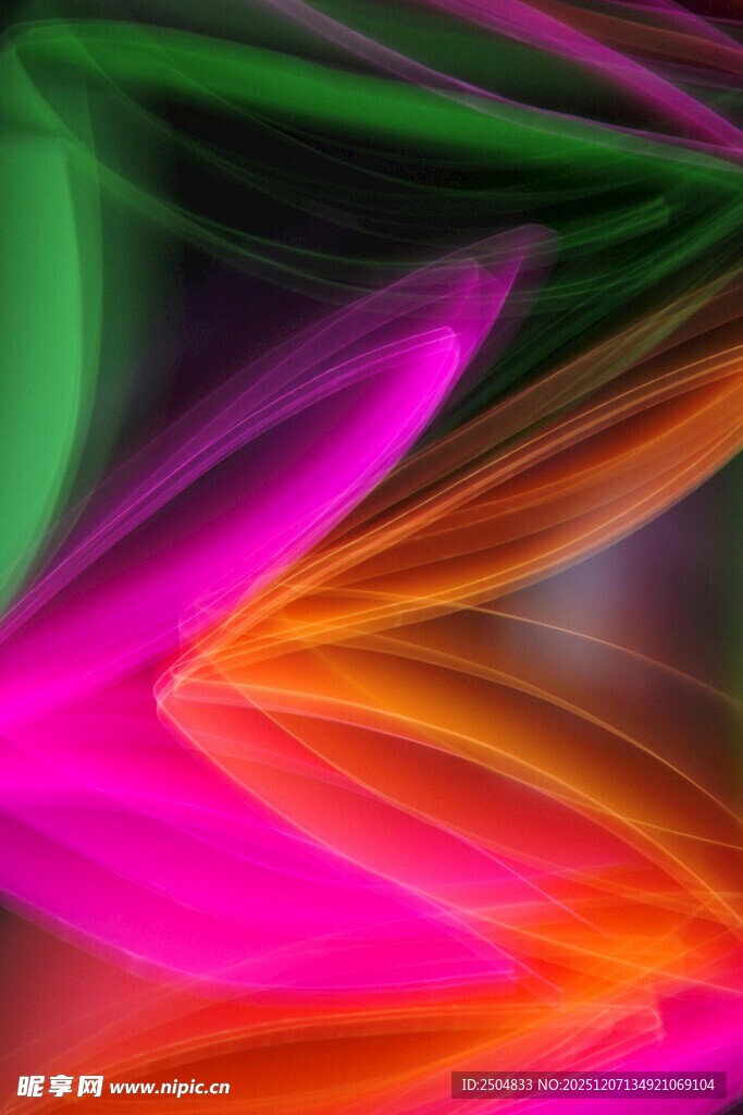 绚丽多彩抽象动感线条图案