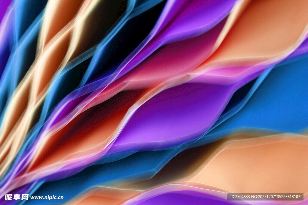 绚丽多彩的抽象波浪纹理